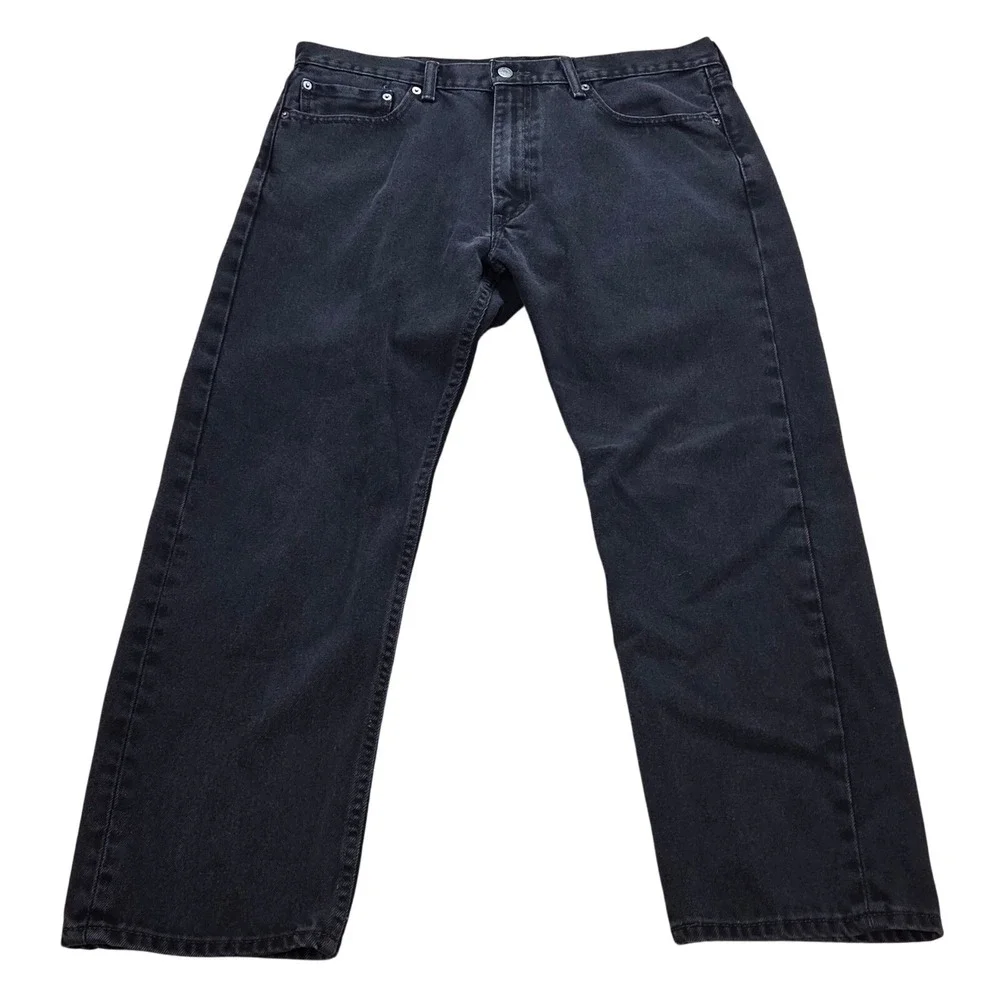 Levi's 505 Classic Regular Fit Straight Leg Jeans Mens W38 L29 Black Denim Pants